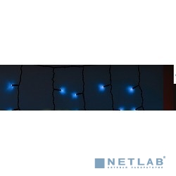 NEON-NIGHT (255-243) Гирлянда Айсикл {(бахрома) светодиодный, 5,6х0,9м., черный провод "КАУЧУК", 220В, диоды синие }