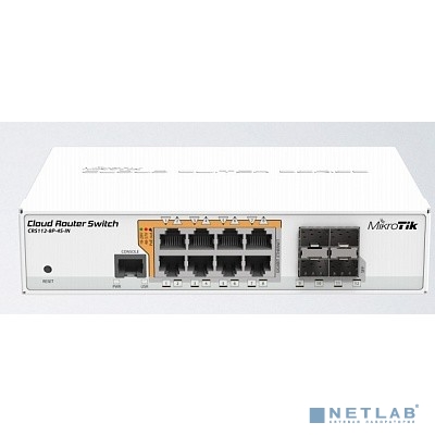 MikroTik CRS112-8P-4S-IN Коммутатор 8х10/100/1000 Ethernet, 4 x SFP ports