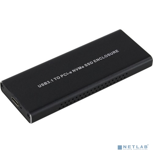 ORIENT 3550U3, USB 3.1 Gen2 контейнер для SSD M.2 NVMe 2230/2242/2260/2280 M-Key, PCIe Gen3x2 (JMS583), до 10 GB/s, поддержка UAPS,TRIM, разъем USB3.1 Type-C + кабель USB3.1 Type-A, черный (30900) 