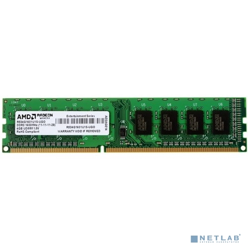 AMD DDR3 DIMM 4GB (PC3-12800) 1600MHz R534G1601U1S-UO/2S-UO OEM 