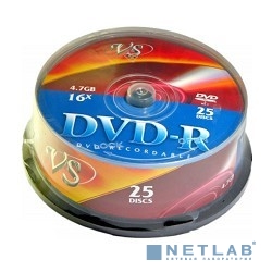 DVD-R Диски VS 4.7Gb, 16x, Сake Box 25шт.