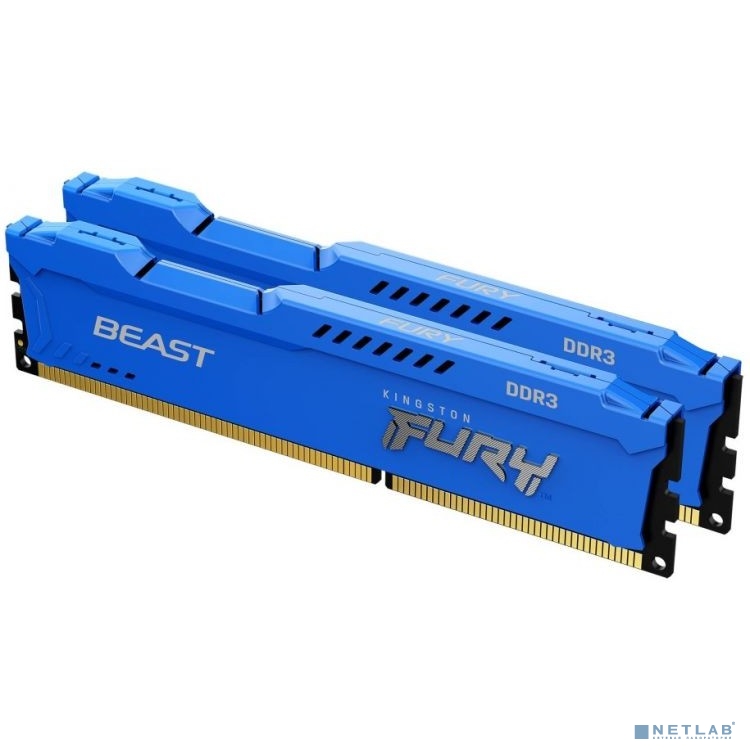 Kingston DRAM 8GB 1600MHz DDR3 CL10 DIMM (Kit of 2) FURY Beast Blue KF316C10BK2/8