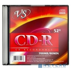 Диски VS CD-R 80min, 52x, Slim Case