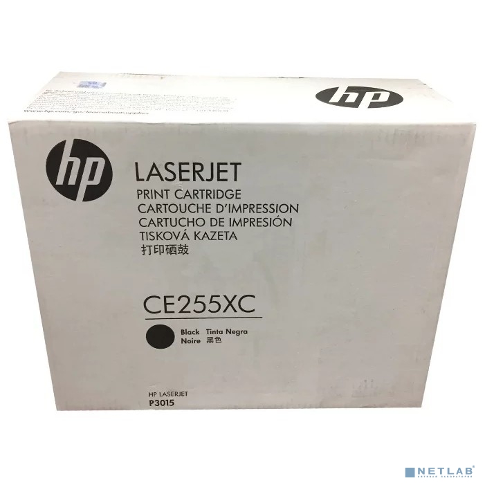 HP Картридж CE255XC 55X лазерный увеличенной емкости (13500 стр) (белая корпоративная коробка)