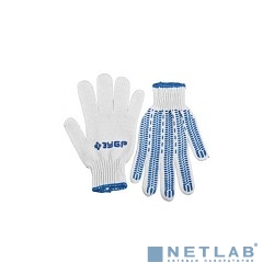 Перчатки ЗУБР трикотажные, 10 класс, х/б, с защитой от скольжения, L-XL, 10пар [11390-K10]