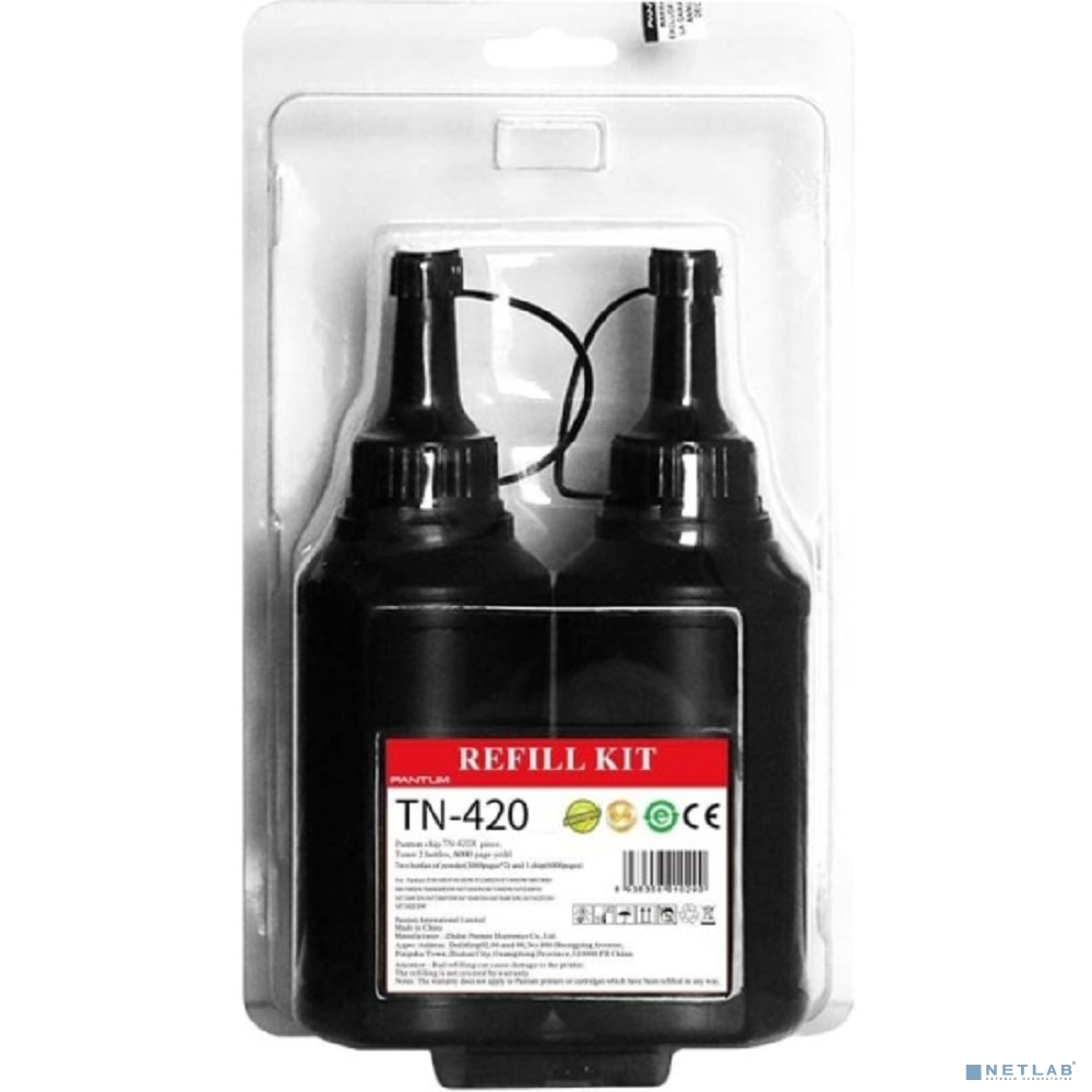 Pantum TN-420XP Заправочный комплект для P3010xx/P3300xx/M6700D/M6700DW/M6800FDW/M7xxx (2 тонера по 3000стр + чип на 6000стр)