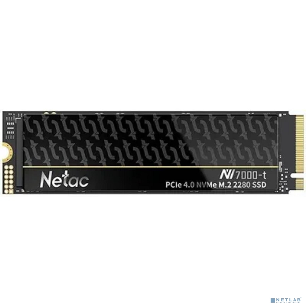 Твердотельный накопитель Netac NV7000-t 2Tb [NT01NV7000T-2T0-E4X] M.2 2280, PCI-E 4.0 x4, 3D NAND, 7300/6700MBs, NVMe 1.4, 1280TBW, heatsink