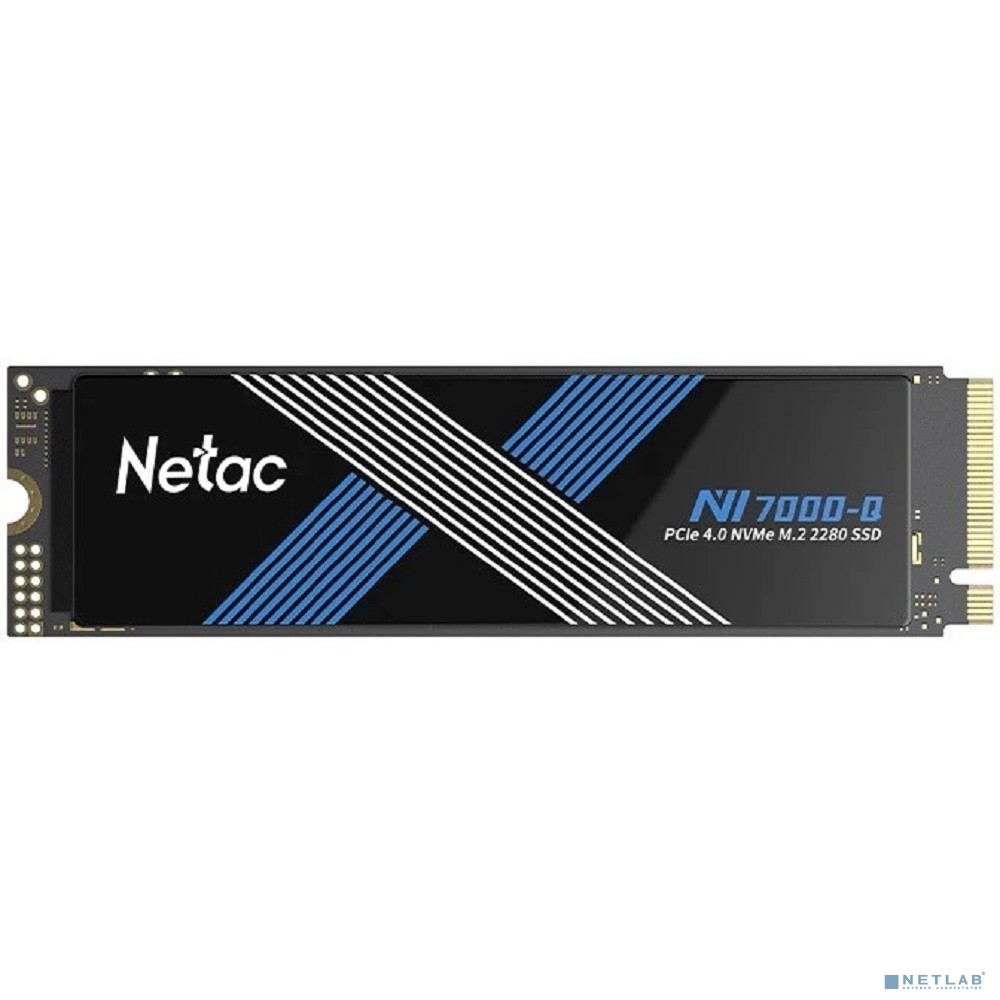 Твердотельный накопитель SSD M.2 Netac 4.0Tb NV7000Q Series <NT01NV7000Q-4T0-E4X> Retail (PCI-E 4.0 x4, up to 7100/6200MBs, 3D NAND, 2560TBW, NVMe 1.4, 22х80mm, heatspreader)