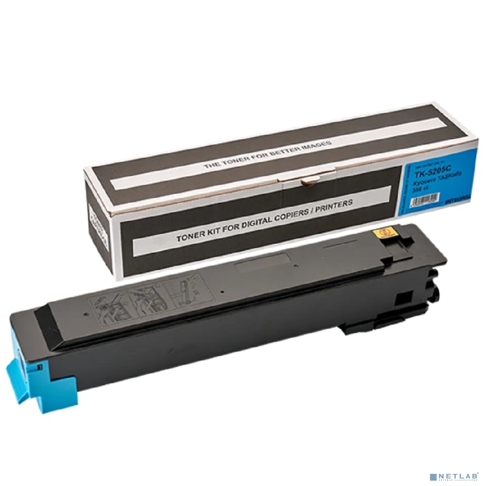 INTEGRAL TK-5205C Тонер-картридж+ бункер для тонера, с чипом для Kyocera TASKalfa 356ci синий 12000 стр.