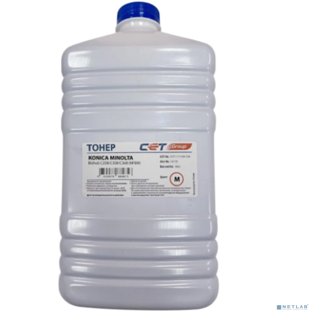 Тонер NF8M TN-324 для KONICA MINOLTA Bizhub C258/C308/C368 (CET) Magenta, 500г/бут, CET111111M-500