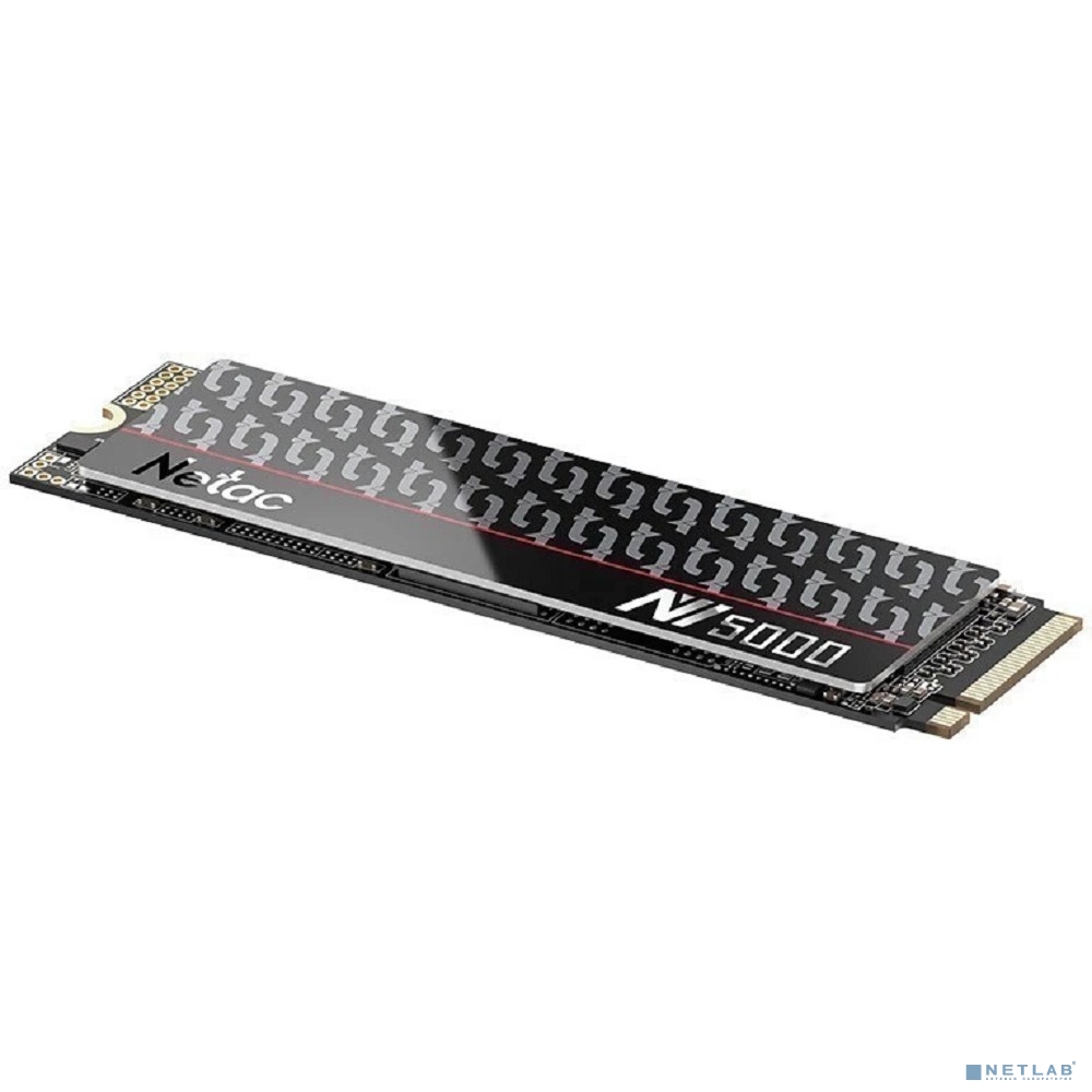 Твердотельный накопитель SSD M.2 Netac 2.0Tb NV5000t Series <NT01NV5000t-2T0-E4X> Retail (PCI-E 4.0 x4, up to 4800/4400MBs, 3D NAND, 1280TBW, NVMe 1.4, 22х80mm, heat spreader)