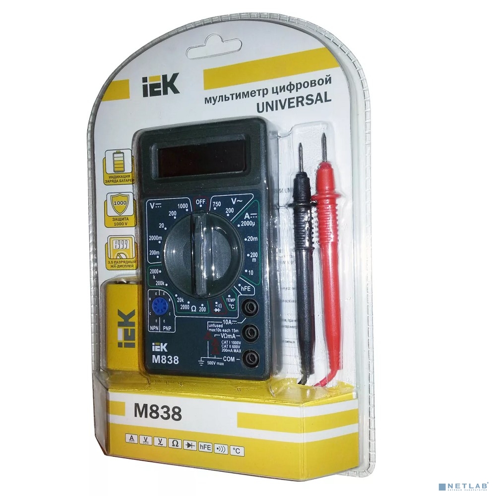 Iek TMD-2S-838 Мультиметр цифровой  Universal M838 IEK