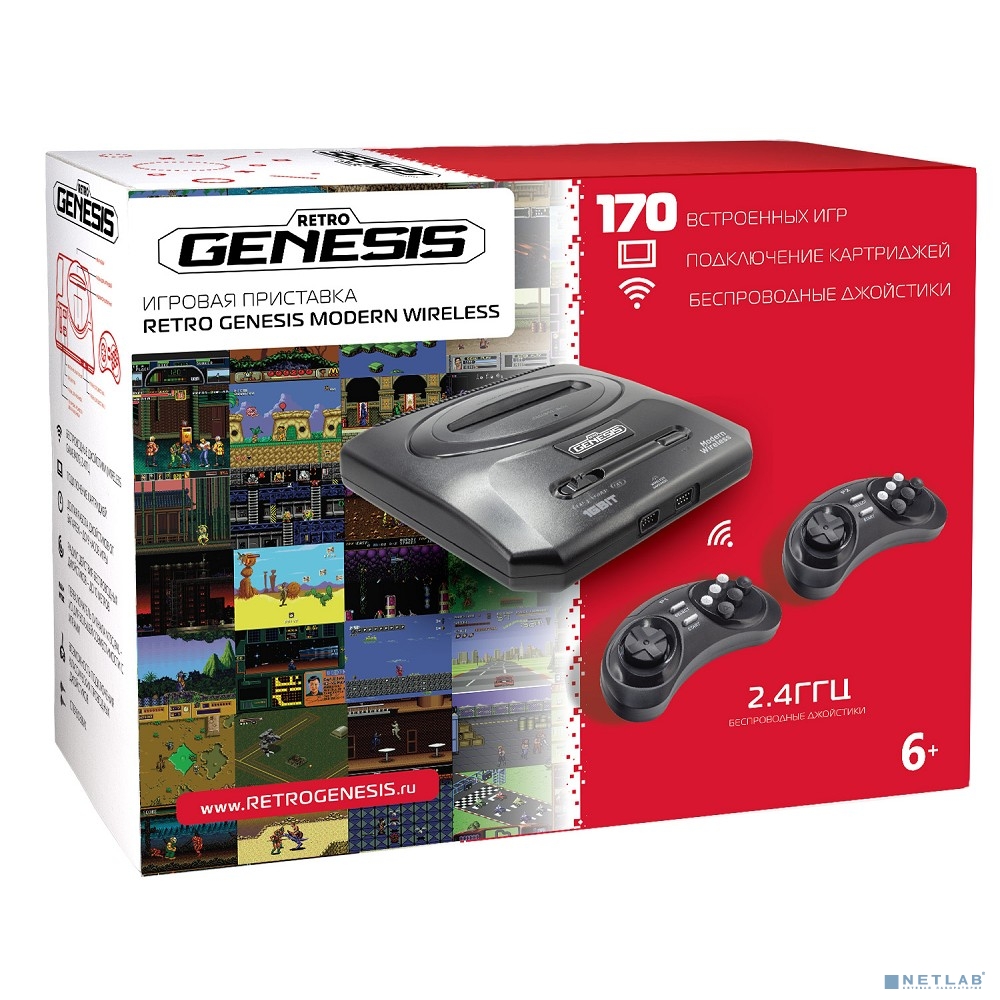 SEGA Retro Genesis Modern Wireless +170 игр +2 беспр. джостика 2,4ГГц [ConSkDn78] [611676]