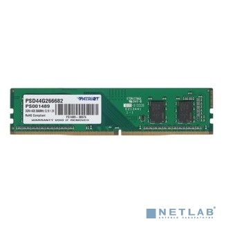 Patriot DDR4 DIMM 4GB PSD44G266682  PC4-21300, 2666MHz