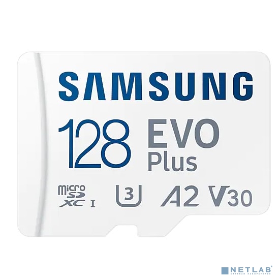 Micro SecureDigital 128Gb Samsung MB-MC128KA/RU EVO PLUS + adapter, Class10