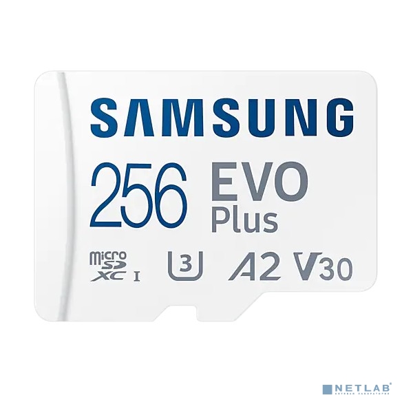 Micro SecureDigital 256Gb Samsung MB-MC256KA/RU EVO PLUS + adapter 