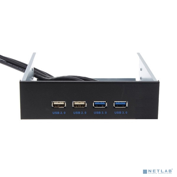 Exegate EX269460RUS Фронтальная панель U5H-614,  5.25", 2х USB + 2х USB 3.0, черная