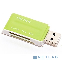 5bites RE2-102GR (RE-102GR) Устройство ч/з карт памяти  USB2.0 / ALL-IN-ONE / USB PLUG / GREEN