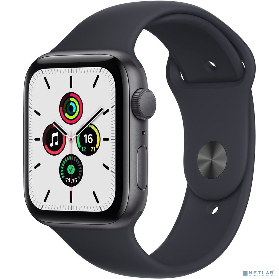 Apple Watch SE 2021 44мм, серый космос / темная ночь [MKQ63RU/A]