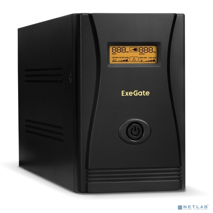 Exegate EP285495RUS ИБП ExeGate SpecialPro Smart LLB-1200.LCD.AVR.EURO.RJ <1200VA/750W, LCD, AVR, 4 евророзетки, RJ45/11, Black>