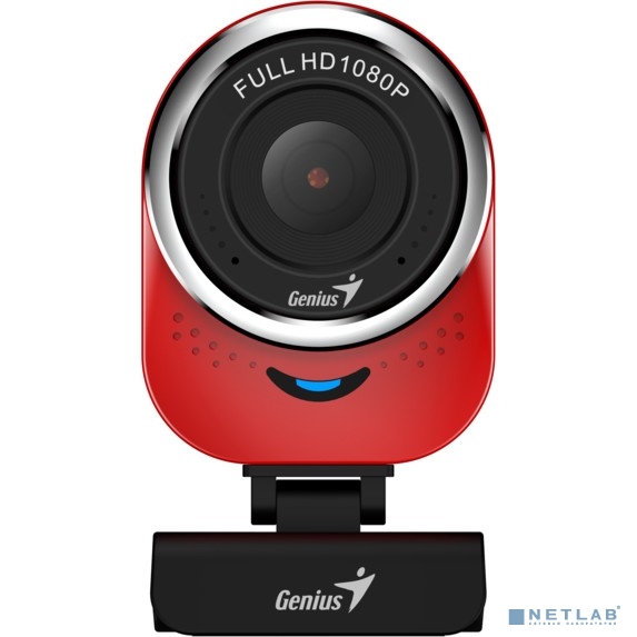 Web-камера Genius QCam 6000 Red {1080p Full HD, вращается на 360°, универсальное крепление, микрофон, USB} [32200002408]