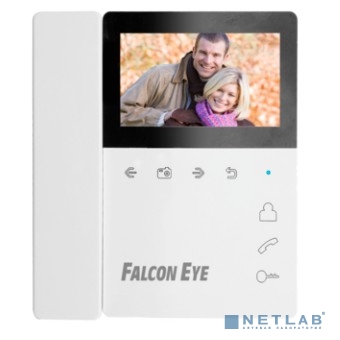 Falcon Eye Lira [00-00189412] Монитор цветного видеодомофона с трубкой на магните, экран 4,3 дюйма, сенсорные кнопки Дисплей: TFT LCD 4,3" 480x272, PAL/NTSC, 2 панели, 2 камеры, до 4-х шт. в параллель