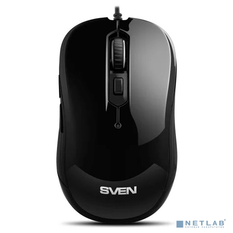 Мышь Sven RX-520S чёрная (бесшумн. клав, 5+1кл. 3200DPI, блист)