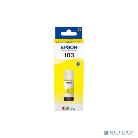 EPSON C13T00S44A Контейнер с желтыми чернилами для L3100/3101/3110/3150/3151, 65 мл.(cons ink)