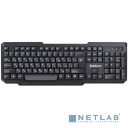 Exegate EX264084RUS Клавиатура Exegate LY-404, <USB, черная, 104кл, Enter большой> Color box