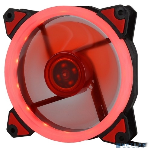 CROWN Вентилятор для компьютерного корпуса CMCF-12025S-1230 (120*120*25мм;Красное LED кольцо;1500 об/мин;35CFM;20Дб;Подшипник скольжения;3pin+MOLEX(папа-мама) 40+10см)