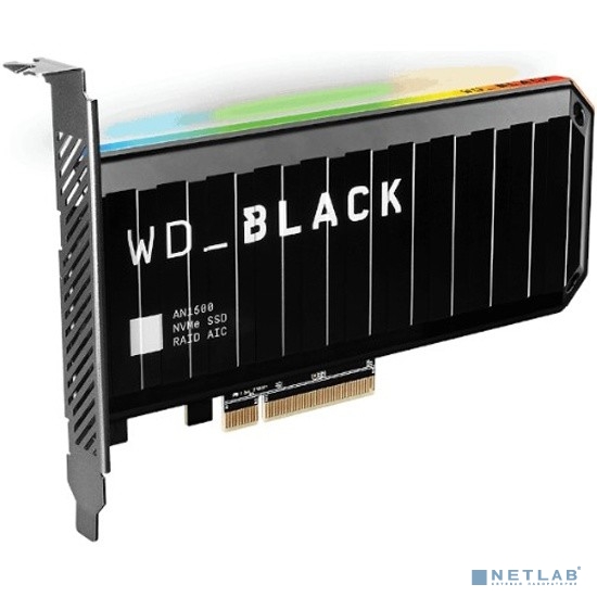Накопитель твердотельный WD Плата расширения WD_BLACK AN1500 WDS100T1X0L 1ТБ SSD NVMe Add-In Card PCIe Gen3 RGB подсветка
