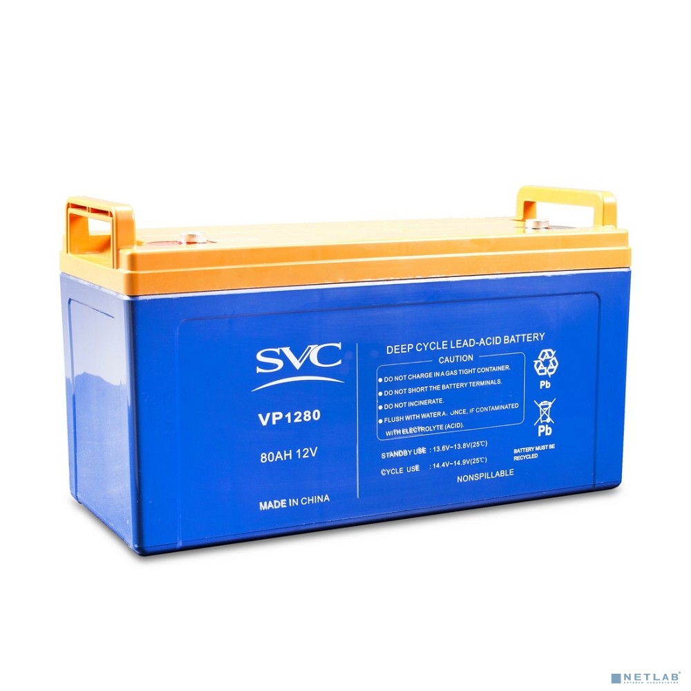 SVC Батарея VP1280  АКБ, 12В/80Ач, AGM, Клемма T11 под болт М8