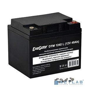 Exegate EX282977RUS Аккумуляторная батарея DTM 1240 L (12V 40Ah, под болт М5)