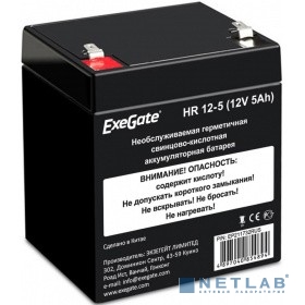 Exegate EX285949RUS Аккумуляторная батарея HR 12-5 (12V 5Ah 1221W, клеммы F1)
