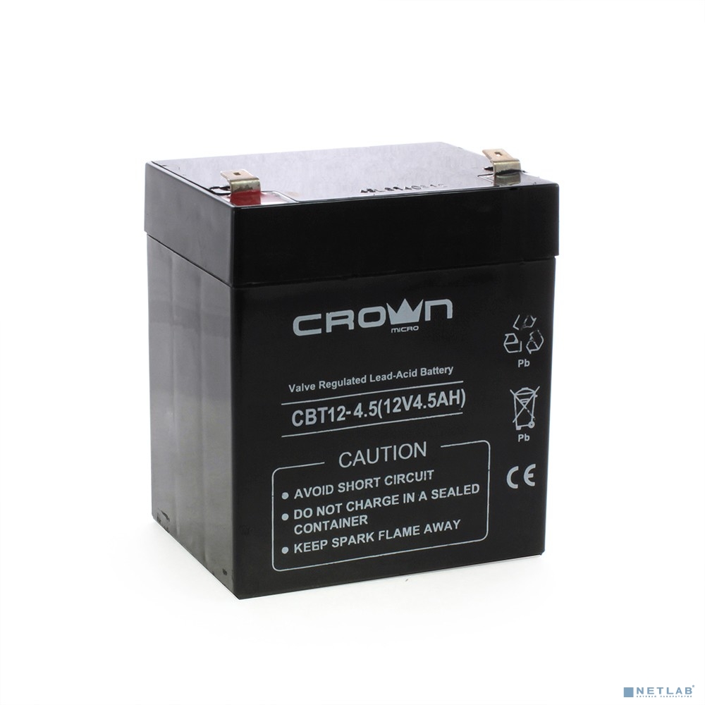 Crown Аккумулятор CBT-12-4.5 (12V, 4.5Ah)