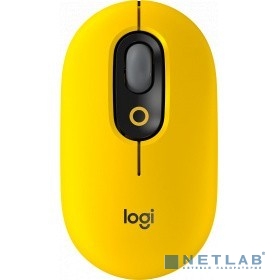 910-006546 Мышь Logitech POP Mouse with emoji желтый/черный оптическая (4000dpi) беспроводная BT/Radio USB (4but)