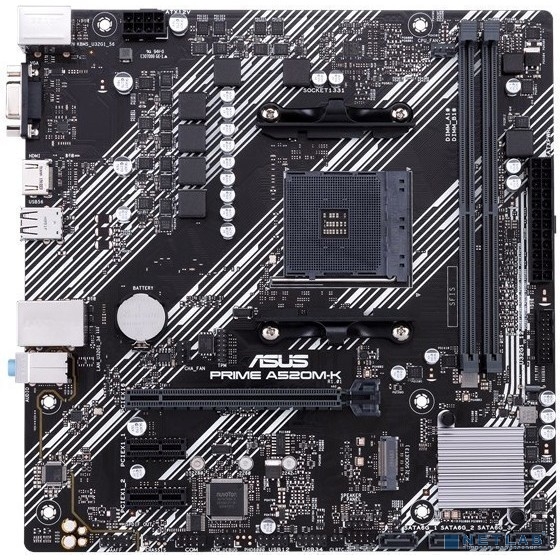 Asus PRIME A520M-K RTL {Soc-AM4 AMD A520 2xDDR4 mATX AC`97 8ch(7.1) GbLAN RAID+VGA+DVI+HDMI}