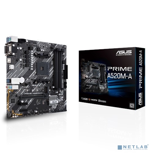 Asus PRIME A520M-A RTL {Soc-AM4 AMD A520 4xDDR4 mATX AC`97 8ch(7.1) GbLAN RAID+VGA+DVI+HDMI}