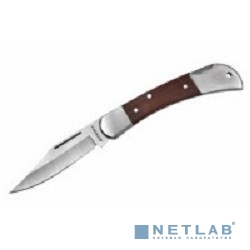 Нож STAYER складной с деревянными вставками, средний [47620-1_z01]