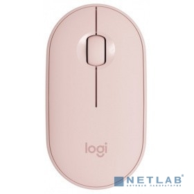 910-005717 Мышь Logitech Pebble M350 розовый оптическая (1000dpi) silent беспроводная BT USB для ноутбука (3but)