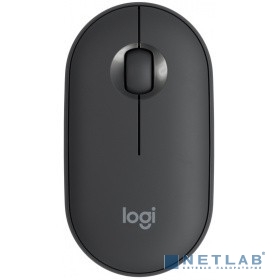 910-005718 Мышь Logitech Pebble M350 графитовый оптическая (1000dpi) silent беспроводная BT USB для ноутбука (3but)