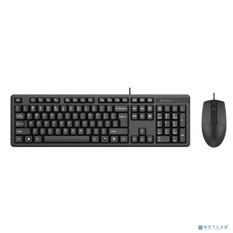 Клавиатура + мышь A4Tech KK-3330S клав:черный мышь:черный USB [1530250]