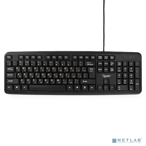 Клавиатура Gembird KB-8320UXL-BL,{ черный, USB, кабель 2 м., 104 клавиши}