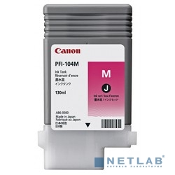 Canon PFI-104M 3631B001 Картридж для Canon iPF750, Пурпурный, 130 мл. (GJ)