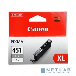 Canon CLI-451XLGY 6476B001 Картридж для PIXMA iP7240, MG5440, 6340, Серый, 780стр.