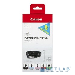 Canon PGI-9 MBK/PC/PM/R/G  1033B013 Картридж для Pixma 9500(Mark II), Multi Pack