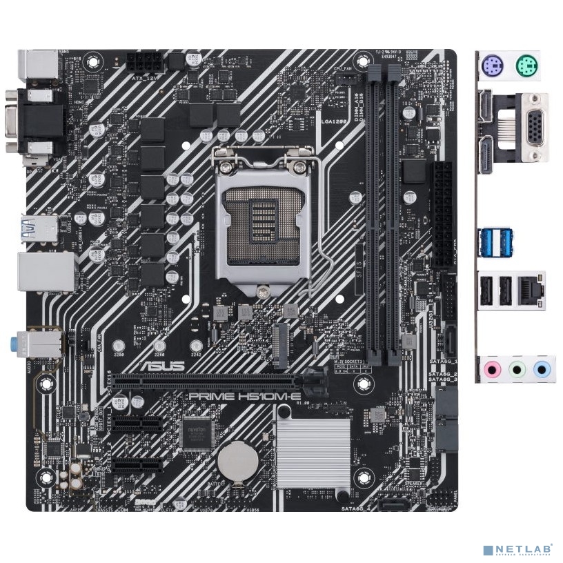 Asus PRIME H510M-E {Soc-1200 Intel H510 2xDDR4 mATX AC`97 8ch(7.1) GbLAN+VGA+HDMI+DP}