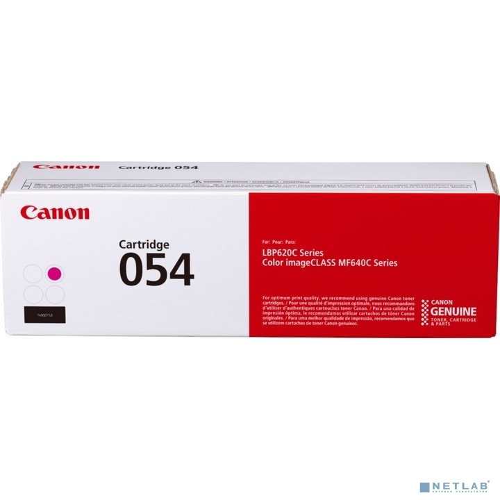 Canon Cartridge 054 M 3022C002  Тонер-картридж для Canon MF645Cx/MF643Cdw/MF641Cw, LBP621/623 (1 200 стр.) пурпурный (GR)