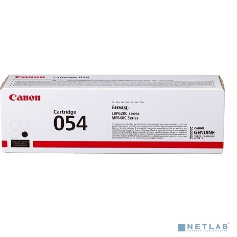 Canon Cartridge 054 BK 3024C002  Тонер-картридж для Canon MF645Cx/MF643Cdw/MF641Cw, LBP621/623 (1500 стр.) чёрный (GR)