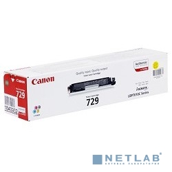 Canon Cartridge 729Y  4367B002 Тонер картридж для LBP 7010C, Желтый, 1000стр. (GR)